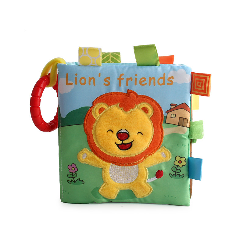 Nuevo libro de tela juguetes de educación temprana bebé inglés libro de palma para niños Cognición animal papel a prueba de lágrimas LT4960 image 10