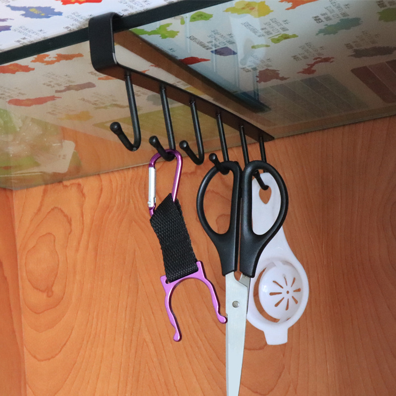 Gancho de cocina rack gabinete colgando sin costuras de uñas de hierro colgando bufanda armario de almacenamiento en rack partición organizador de rack