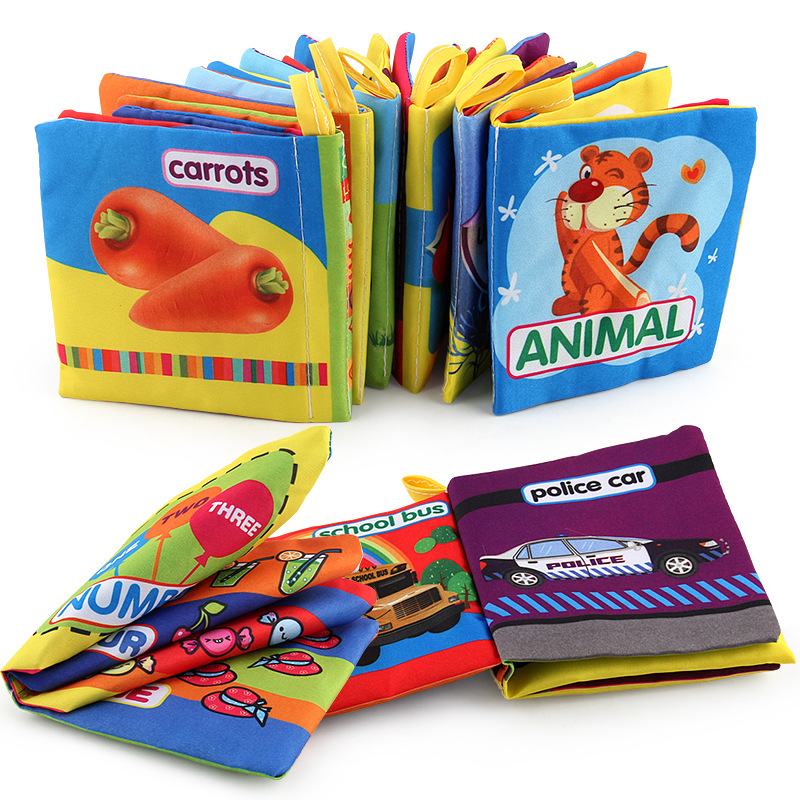 Comercio exterior transfronterizo bebé educación temprana libro de tela tridimensional