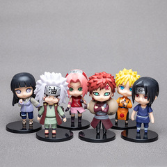Second Generation A Model 6 Items Naruto Handheld Figure Models Himawari Himari Sarutobi Sai Maruyama Ninja Desk Decor