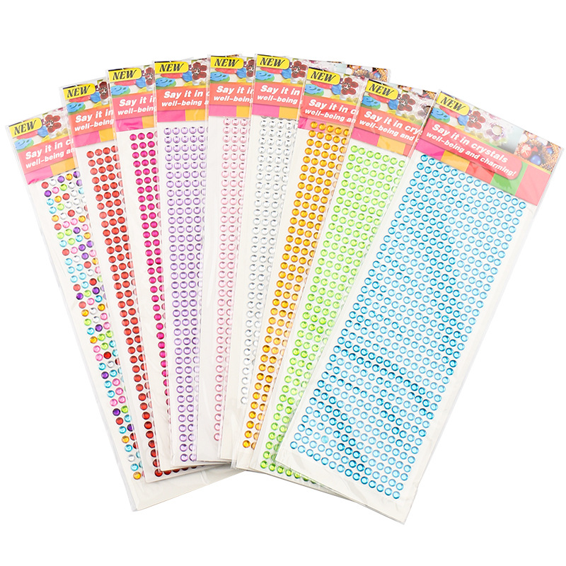 Diy cristal diamante pegatinas acrílico diamante pegatinas/rhinestone 504 color diamante pegatinas coche pegatinas decorativas