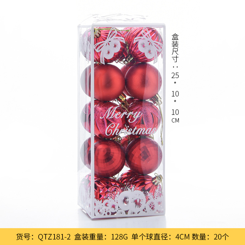 Transfronterizo nuevo 5cm BOLA DE Navidad árbol de Navidad bola decorativa de 20 piezas de barril especial en forma de galvanoplastia BOLA DE Navidad de plástico