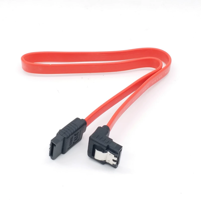 SATA 3.0 data cable, straight and right‑angle connectors, latch, shielded, multiple lengths