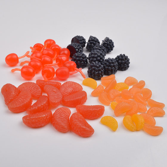 pvc soft glue fruit orange flap Cherry simulation chocolate food cake decoration accessories diy food play model