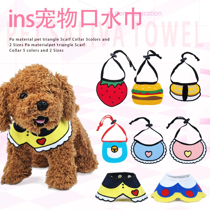 Милый питомец слюны полотенце кошка собака нагрудник щенок аксессуары милый питомец треугольник полотенце