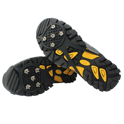 Outdoor 5 silica gel Crampons Shoe cover Climbing Mountaineering Go fishing Spike The snow Mud 25-33 code