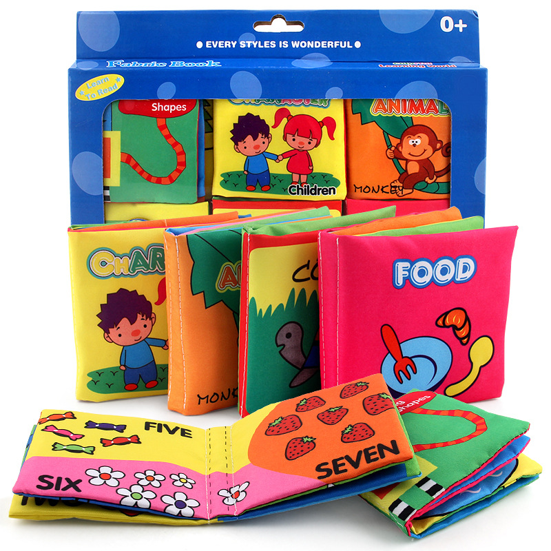 Juguetes educativos para bebés libro de tela juguetes de educación temprana libro de tela de papel sin desgarros lavable 2951 seis en caja image 7