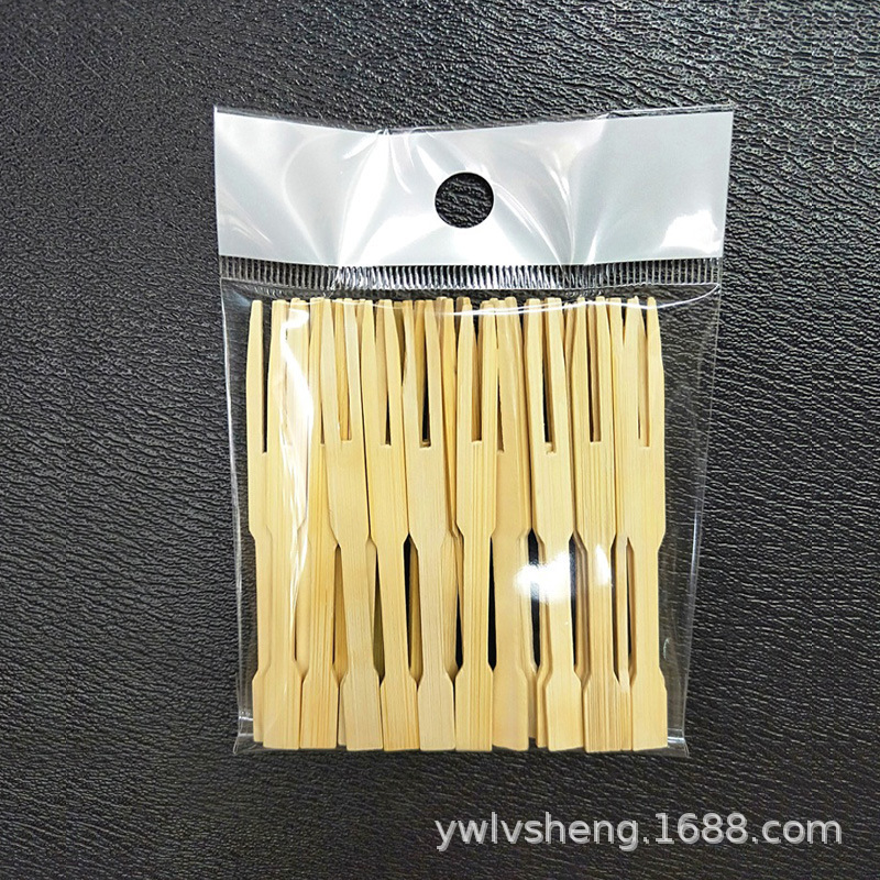 Supply disposable bamboo fruit fork cake fruit sign moon cake cake try small fork