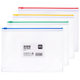 Deli 5524 Test Pencil Case Zipper Bag Transparent Zipper Bag Storage Bag A5 Document Bag Zipper Bag