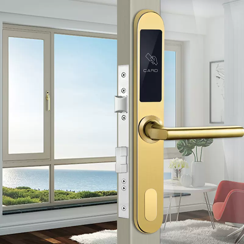 酒店锁断桥铝刷卡锁户外公寓民宿智能锁铝合金门锁刷卡锁酒店锁