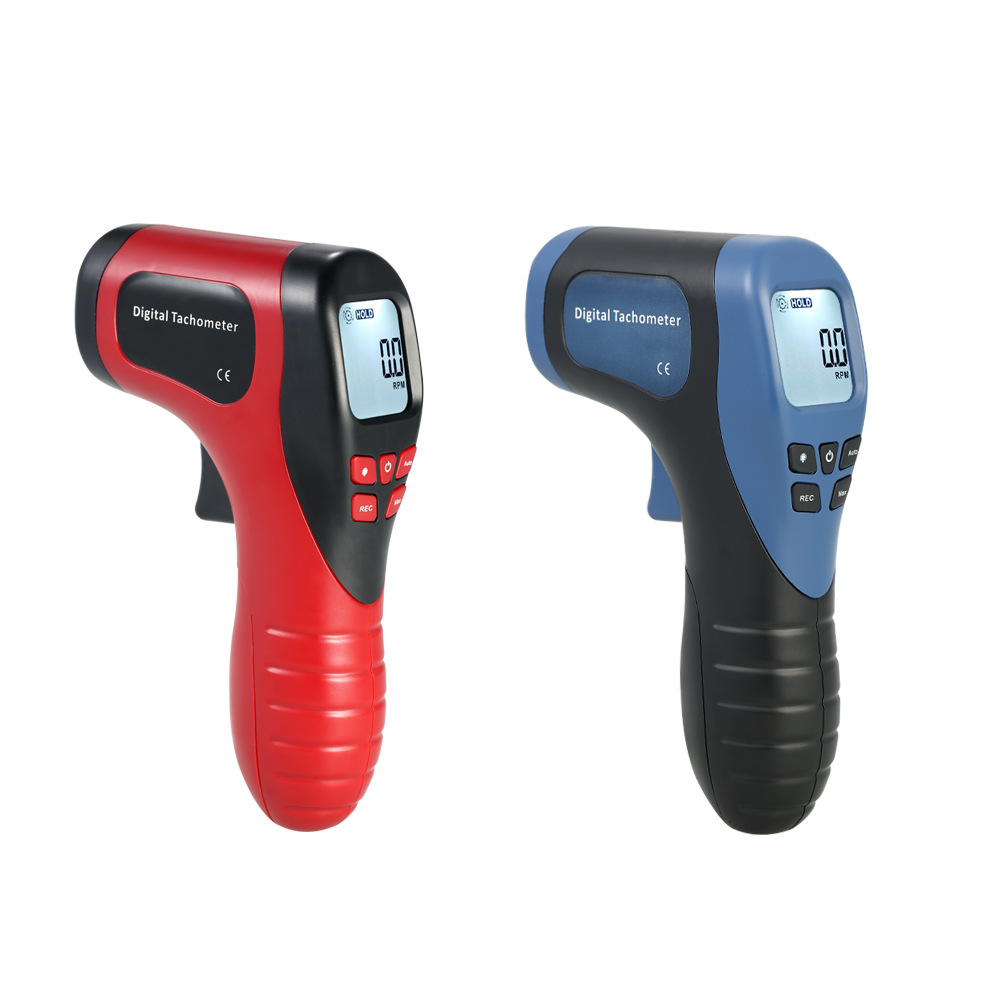 Zhuǎnsùbiǎo Non-Contact Digital Laser Tachometer RPM Speed Meter (tachometer) - red