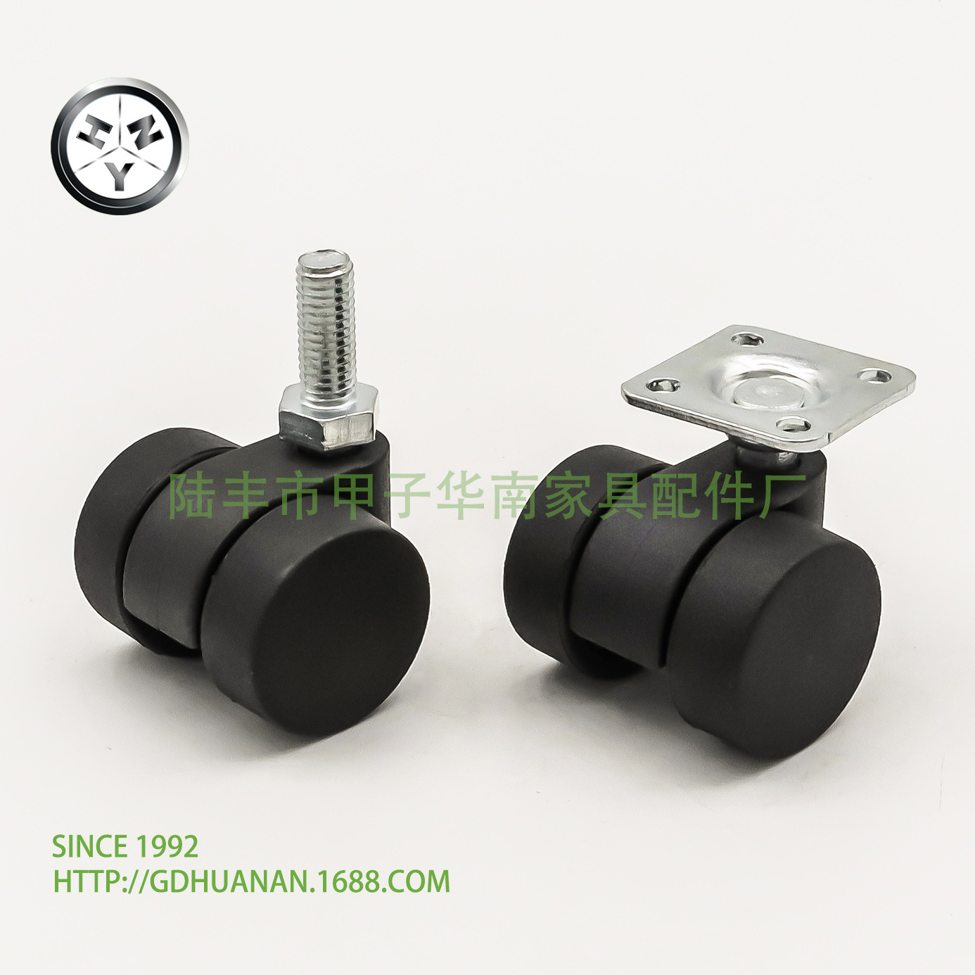厂家直销家具脚轮柜子电器脚轮 1.5寸尼龙平板小矮轮 桌子万向轮