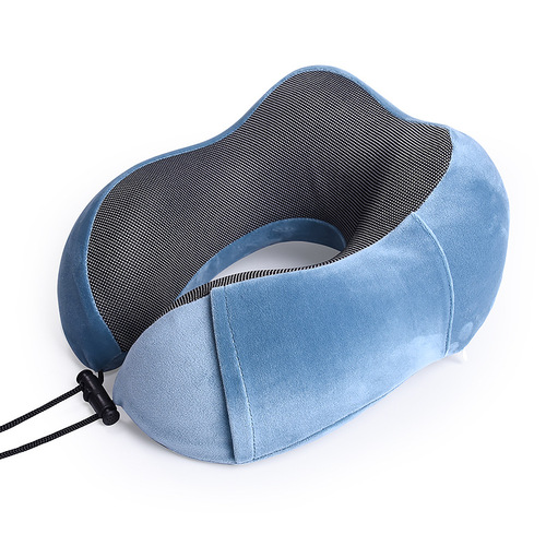U-shaped pillow memory foam travel pillow neck pillow car airplane nap neck pillow storage magnetic cloth u-shaped pillow wholesale