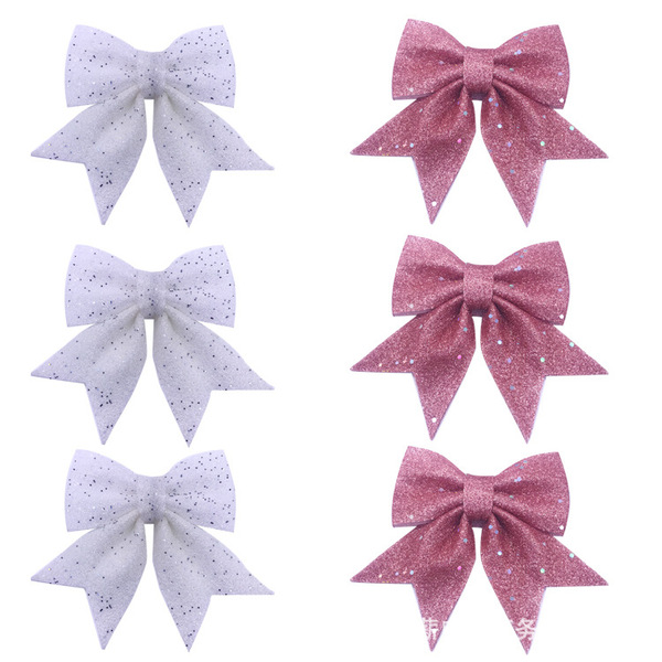 Christmas bow pearl cotton gold powder bow Christmas tree decoration…