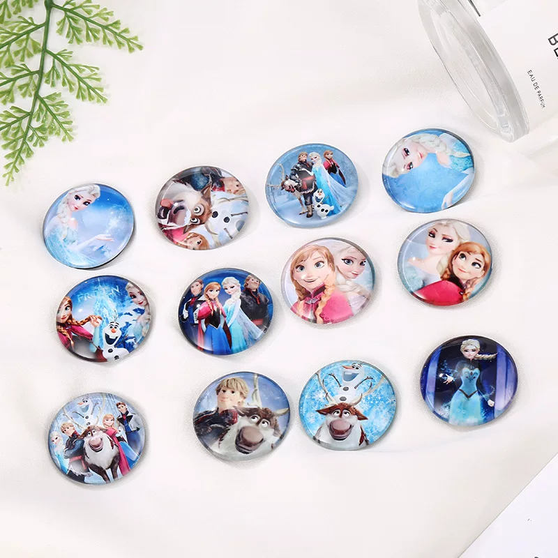 Magnetic transparent glass fridge magnet