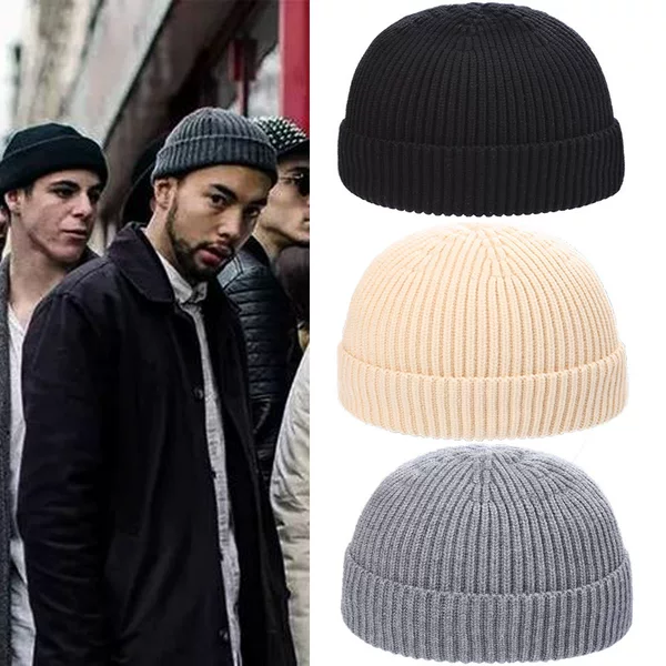 Wool Hat Cold Hat Men's Melon Hat Autumn and Winter Warm Short Korean Knitted Outdoor Cross-border Land Master Women's Fashionable Hat