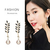 Silver needle, fashionable long universal earrings with tassels, silver 925 sample, internet celebrity, city style