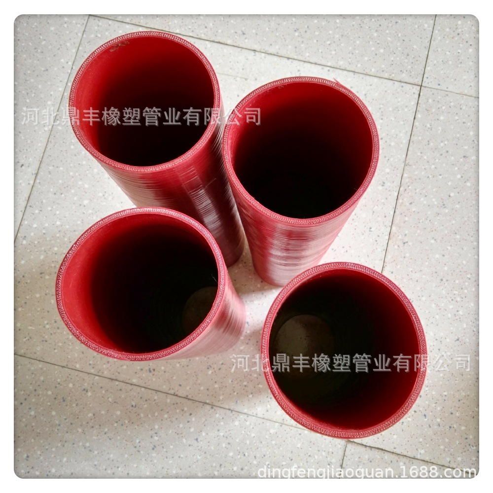 厂家供应硅夹布胶管 大口径夹布钢丝硅胶管 红色硅胶蒸汽输水胶管