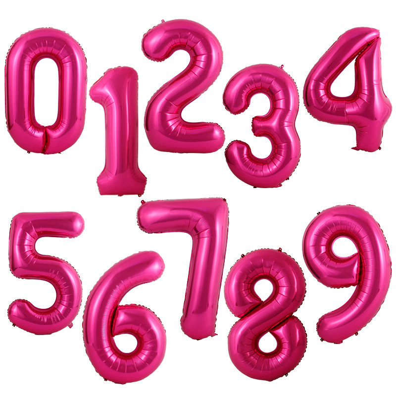 40 pulgadas grandes globos de aluminio digital oro blanco plata oro rosa verde globos digitales al por mayor