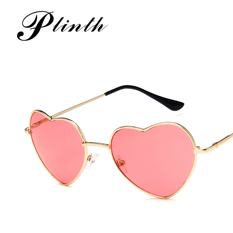 Cross-border supply of new metal love sunglasses heart-shaped ocean sunglasses female Net red heart sunglasses