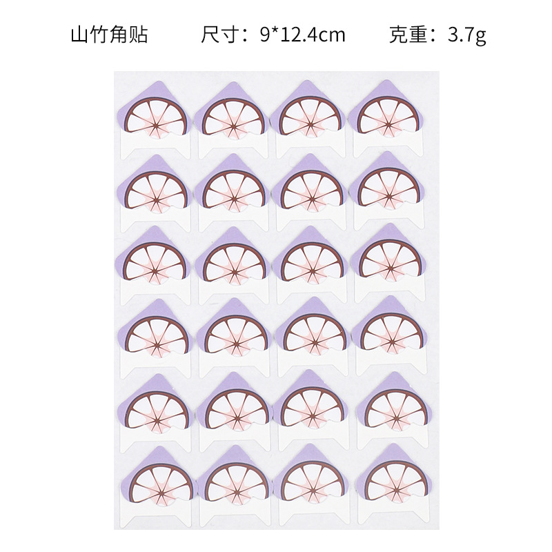 24 foodie esquina pegatinas fruta DIY álbum accesorios foto pegatinas esquina pegatinas