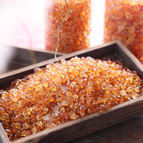 Yunnan Old Tree Peach Resin Supply Source Peach Tears Pruning Amber Resin Machine Grinding Water Wash Peach Resin