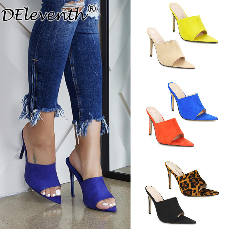 Special price European station fashion fish mouth pointed simple stilettos large size cross-border women's shoes no problem no return