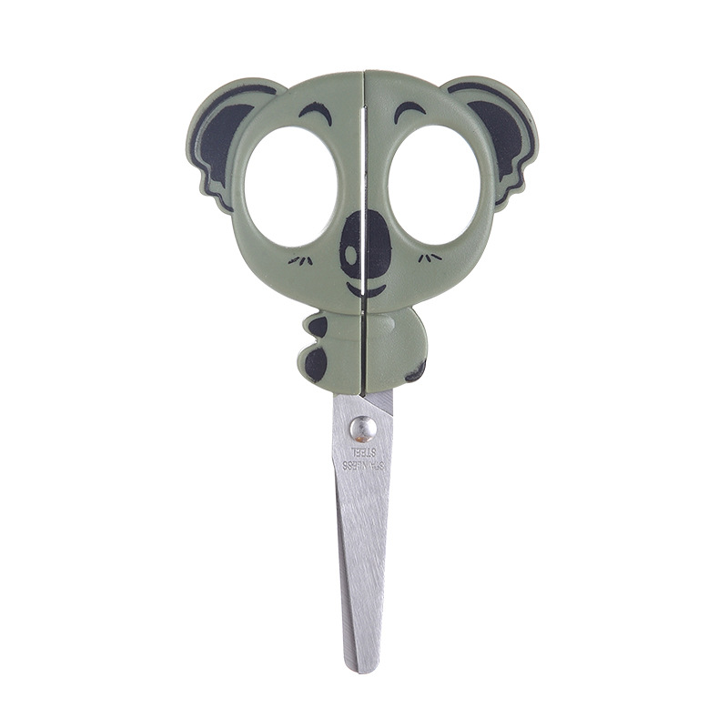 Falla de acero inoxidable tijeras para niños tijeras artesanadas de animales de dibujos animados tijeras para estudiantes fábrica de tijeras para el hogar al por mayor