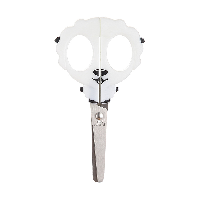 Falla de acero inoxidable tijeras para niños tijeras artesanadas de animales de dibujos animados tijeras para estudiantes fábrica de tijeras para el hogar al por mayor