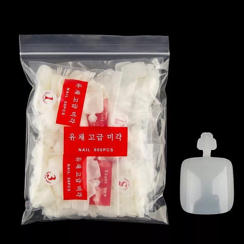Manicure Foot Nail Piece Ultra Thin Traceless 600 Piece Toenail Piece Patch Natural Traceless Foot Beauty Transparent Foot Nail