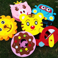 Halloween lantern children's portable cartoon non-woven kindergarten creative handmade DIY production paste material package