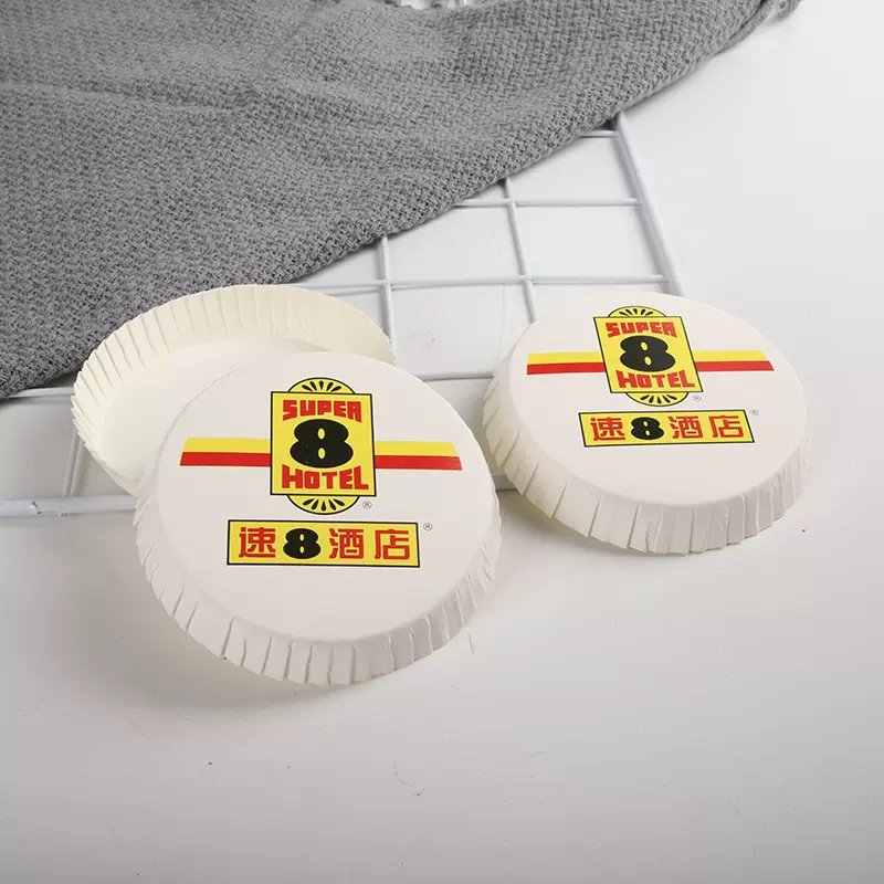 酒店宾馆加厚一次性纸杯盖理发店杯盖批发吸水纸质杯盖铜板纸杯盖