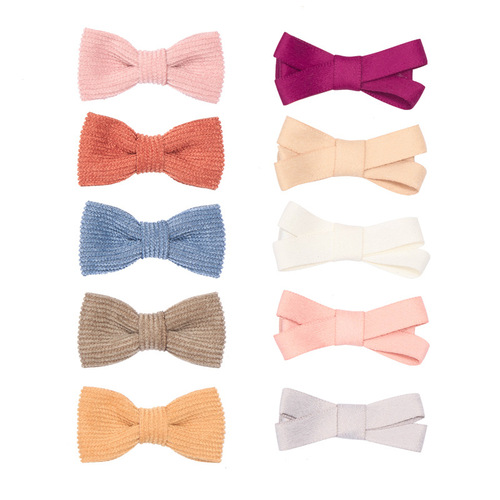 91110 Japanese and Korean baby hairpins, cotton and linen children's hairpins, manufacturer wholesale bow hairpins