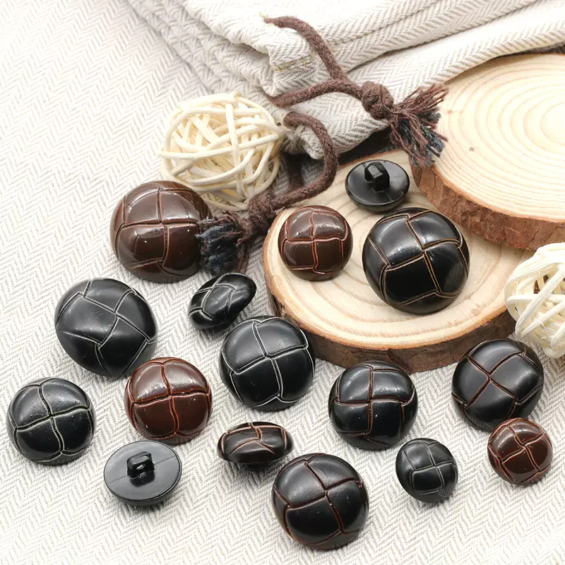 复古龟纹 塑料防皮双色纽扣 粗花呢羊毛呢外套半诺福克夹克防皮扣