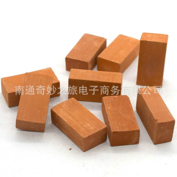 1 to 12 red bricks without holes (3*1.5*1 cm)
