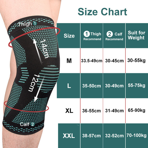 Sports knee support knit sports knee support summer breathable knee support running basketball hiking sports sports accessories