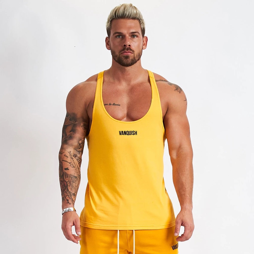 Fitness Men's Sports Fitness Running Training Slim-fit Breathable Casual Vest Round Neck Waistle Sleeveless Shirt
