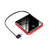 Portable square mirror charging treasure 20000mAh fast charge large capacity digital product mobile power supply