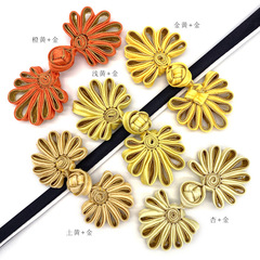 Chrysanthemum button cheongsam plate button round chrysanthemum children's clothing button ethnic style wedding invitation gift box button Baixi Chinese style plate button