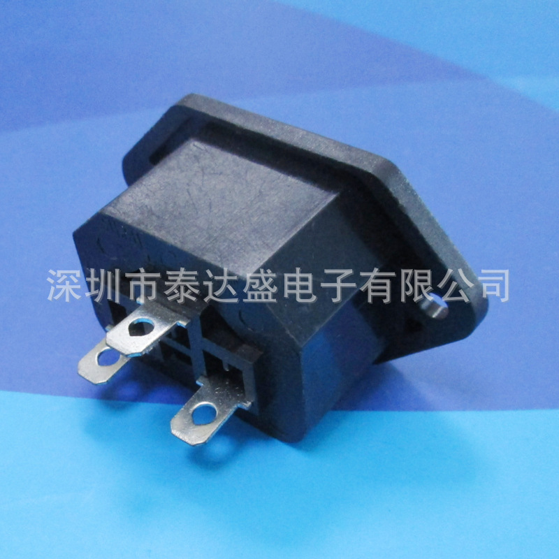 双耳锁螺丝品字C13电源母座 教学设备显示屏用电源插座DB-14-M-2