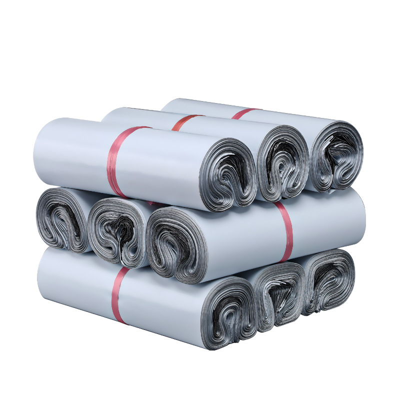 En stock envío gratuito blanco SF engrosado impermeable bolsa de embalaje bolsa logística ropa personalizada logotipo bolsa de embalaje al por mayor