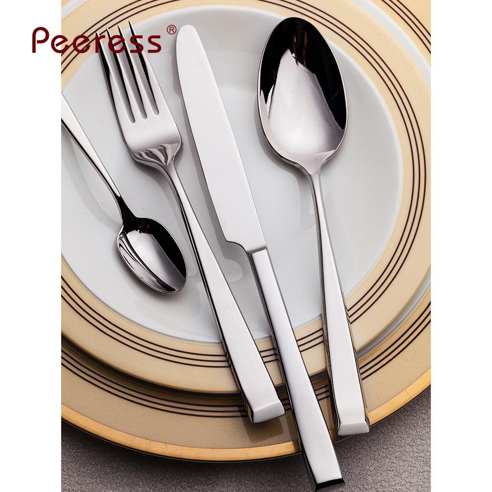 星级酒店 锻造工艺 PE620不锈钢餐具 刀叉勺 牛排刀叉 服务更叉
