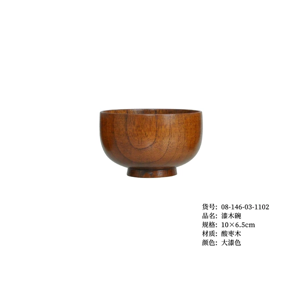 Paint wood bowl 10*6.5cm
