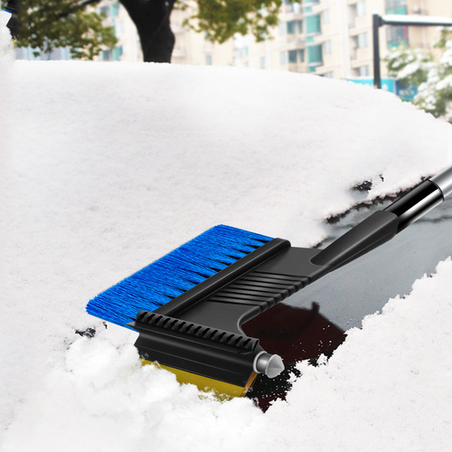 Car snow removal shovel, retractable multi-functional tendon snow shovel, snow scraper, de-icing shovel, defrost snow brush, snow removal tool