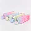 Cute pencil case, plush storage bag for elementary school students, Korean style, gradient