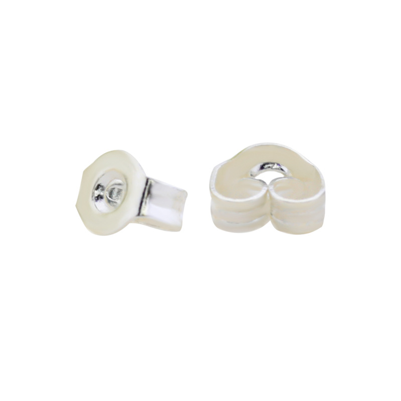 New stainless steel butterfly ear plugs 3.2*4.3MM/silver