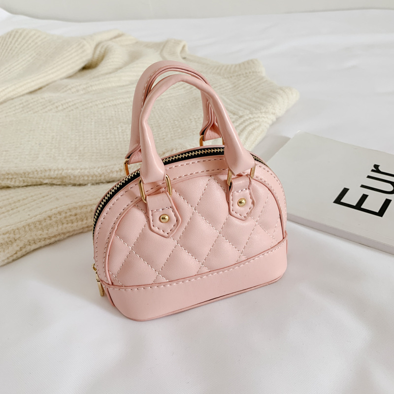 Bolso para niños de estilo coreano 2021 otoño e invierno nuevo bolso de hombro lindo rombo mini bolso de concha de moda bolso de accesorios crossbody