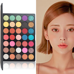 兒童眼影大盤舞台妝亮晶晶彩色眼影閃粉啞光珠光大地色藍色