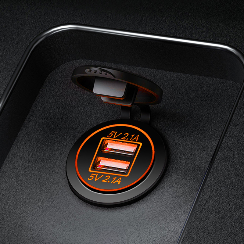 Coche de la motocicleta RV barco 4.2A cargador de coche dual USB coche doble apertura cargador de teléfono móvil modificación Accesorios