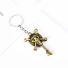 Cartoon One Piece Pirate Pirate Luffy Key Bink Chain Grass Hat Skeleton Skull Scenic Scene metal pendant